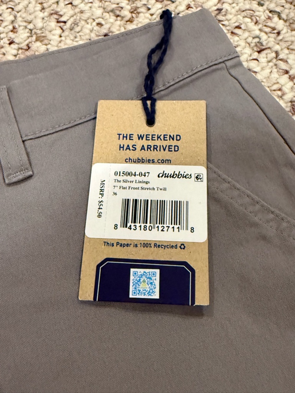 Chubbies Flat Front Chino Short - Picture 2 of 4